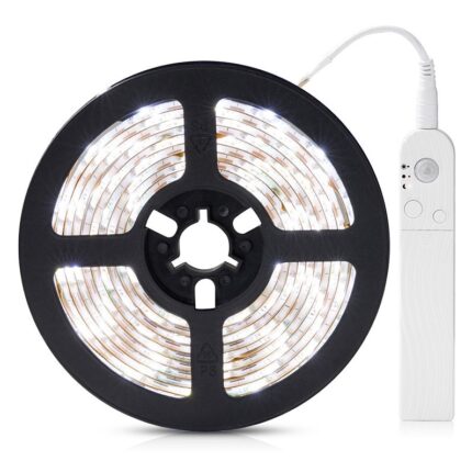 Banda Led cu senzor de miscare, smart, alimentare pe baterii/Micro Usb, lumina calda, lungime 3m