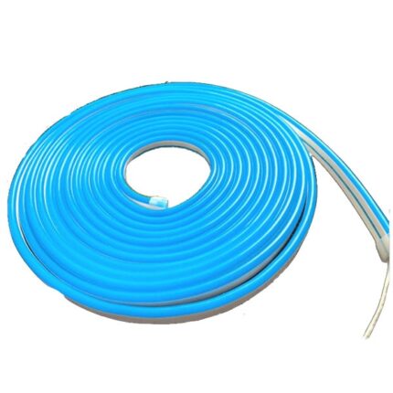 Furtun LED luminos Neon flex slim trandafi led albastru 12V Rola Banda Led 5m