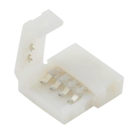 Conector banda LED/RGB, 4 pini, Alb