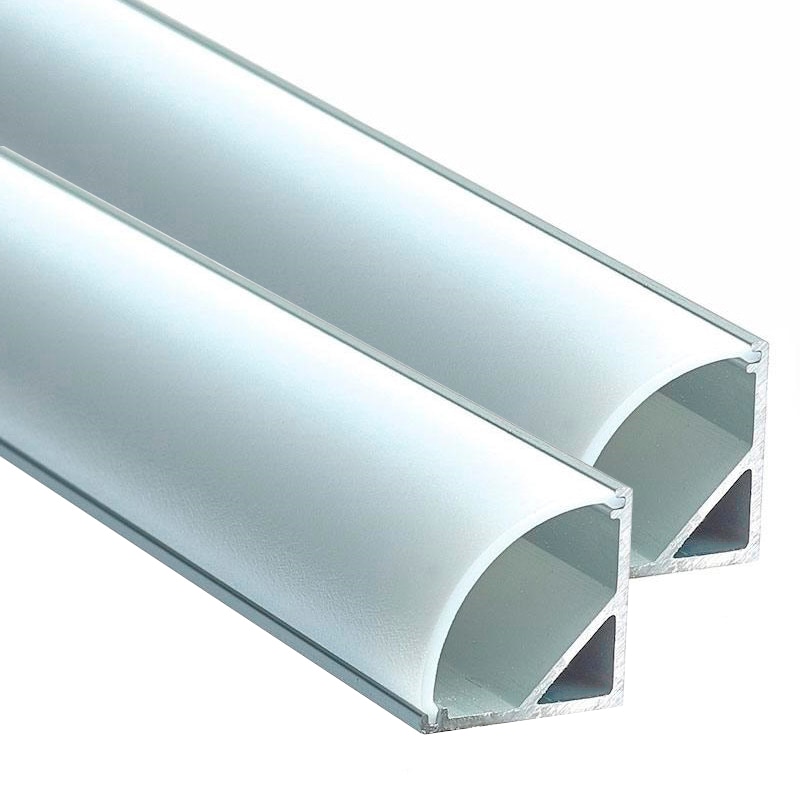 Set 2x Profil de colt din aluminiu anodizat pentru benzi LED, LMX-1616, LED Market®, Lungime 2m