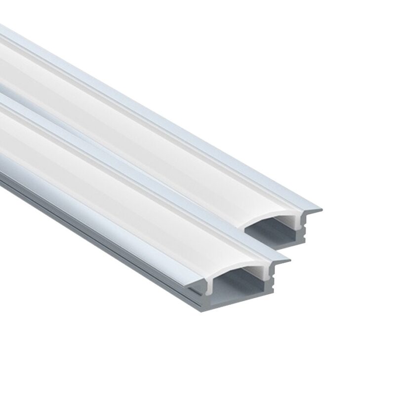 Set 2x Profil de tavan din aluminiu anodizat pentru benzi LED, LMX-2051, LED Market®, Lungime 2m