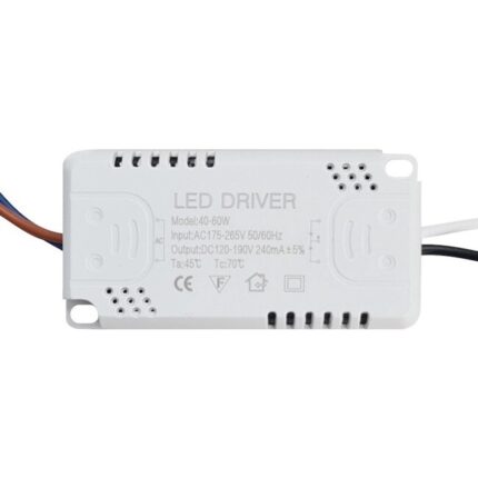 Driver LED, 40-60W, 1,7x3,6x7cm, Alb