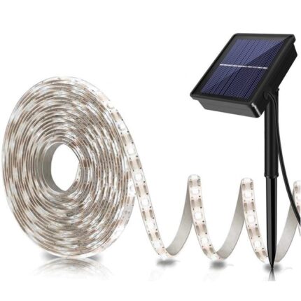 Banda led solara RGB cu telecomanda si panou solar