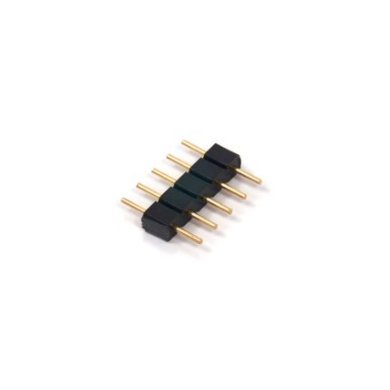 Conector pentru benzi LED RGBW KOLORENO CN-66, 10x12 mm, Negru/Auriu