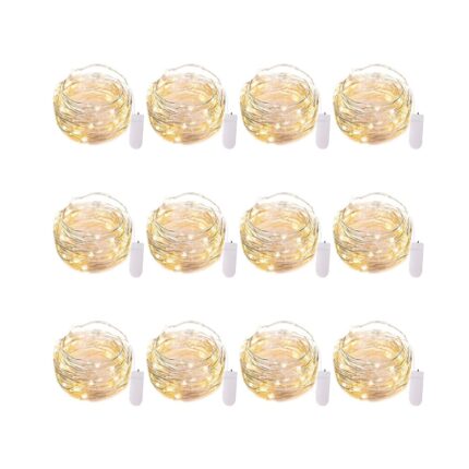 Set 12 benzi LED, SANSAME, Rezistent la apa, Flexibile, Alb