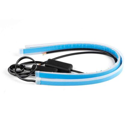 Set 2 Benzi canbus 60CM LED flexibile pentru faruri-alb si galben
