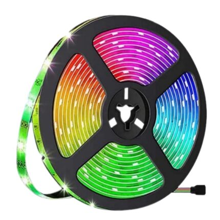 Banda led RGB, cu intensitate reglabila, muzica si control din aplicatie, 10 metri
