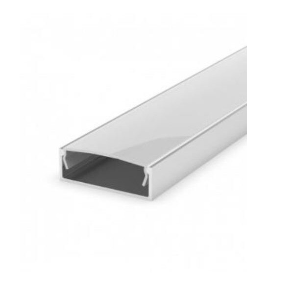 Profil LED Aluminiu Aplicat Plat Wide anodizat 2 Metri ZenLED
