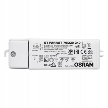 Sursa de alimentare pentru benzi LED, Osram, Plastic, 20-70W, 12V