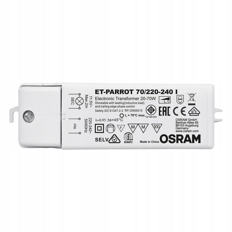 Sursa de alimentare pentru benzi LED, Osram, Plastic, 20-70W, 12V