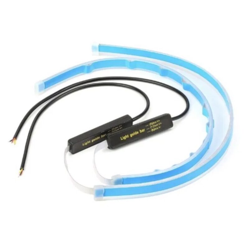 Set 2 x Banda LED, 30 cm, Albastru/Negru