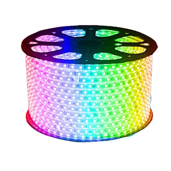 Banda Led 220v RGB 5050, 60smd/m Lumina culorile Ip65 10m, inclusiv 1 Controller cu telecomanda