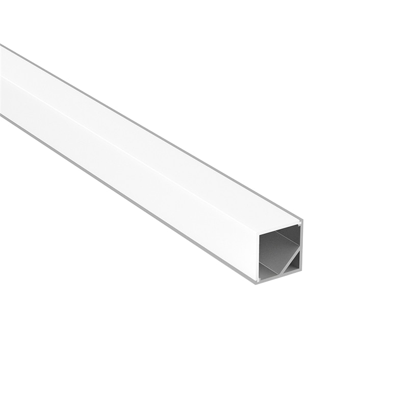 Profil de colt din aluminiu anodizat pentru benzi LED, LMX-1515-90°, LED Market®, Culoare gri, Lungime 2m