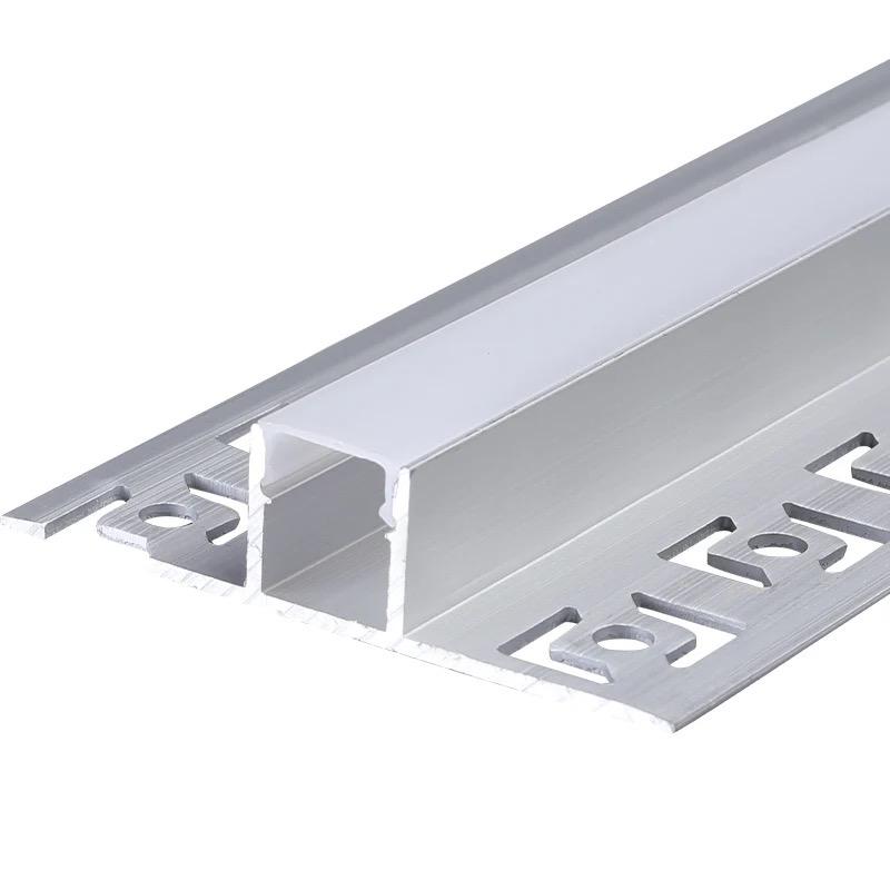 Profil LED Incastrat, Sub Tencuiala, Lungime 2m, Aluminiu