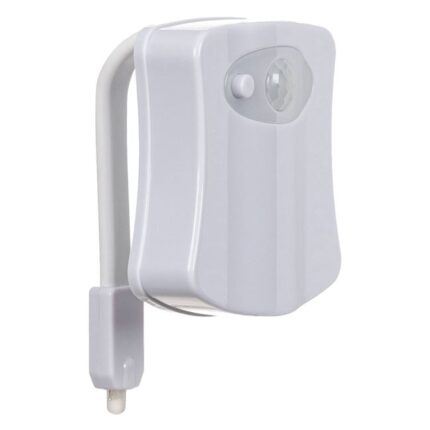 Lumina Led colorata pentru toaleta, 7 culori, rezistent la apa, senzor de miscare, functionare pe baterii, 6.5 x 2 x 7.8 cm