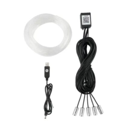 Banda led auto fibra optica cu bluetooth, 6m