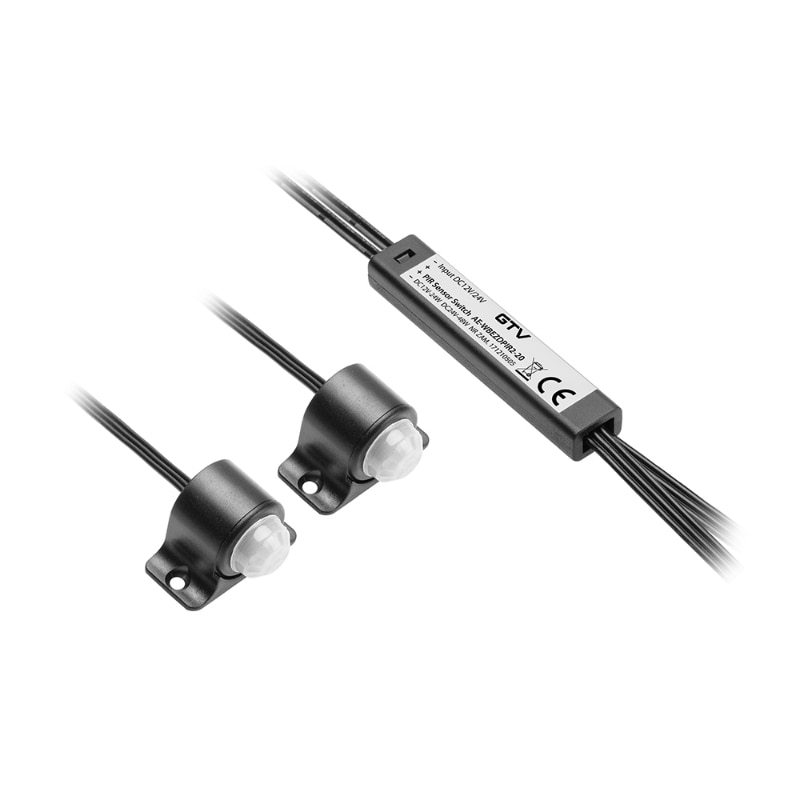 Set 2 senzori de miscare pentru lumina LED, Plastic, 2 m
