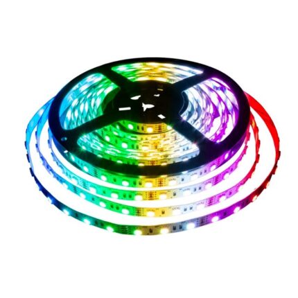 Banda LED RGB 12V, Multicolor, Exterior IP65, 60 LED/m SMD2835, Rola 5 metri, ElectroAZ