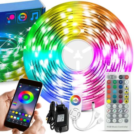 Banda LED, Heckermann, WiFi, Telecomanda, 5 m