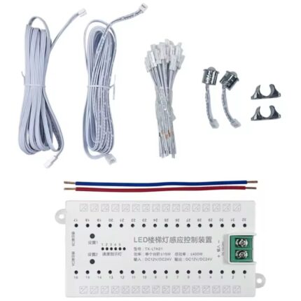 Controler inteligent iluminat LED dinamic, 1 la 32 trepte, scari, 2 senzori de miscare si 5 nivele de luminozitate