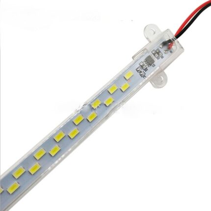 Banda LED 5730 Rigida 220V Tensiune inalta cu Profil Plastic 50 cm, lumina Alb rece