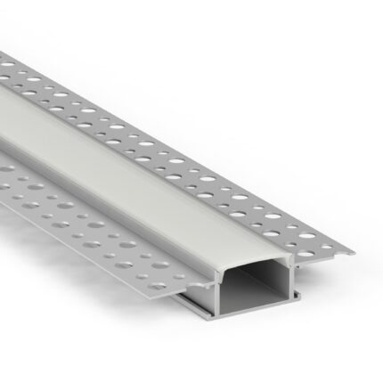 Profil incastrabil din aluminiu anodizat pentru benzi LED, LMX-305, LED Market®, Culoare gri, Lungime 2m