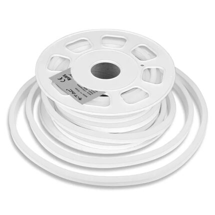 Banda LED Neon Flex, latime 1.2cm, 24V, 5 metri, 10W/metru, 20000 h, Alb Rece