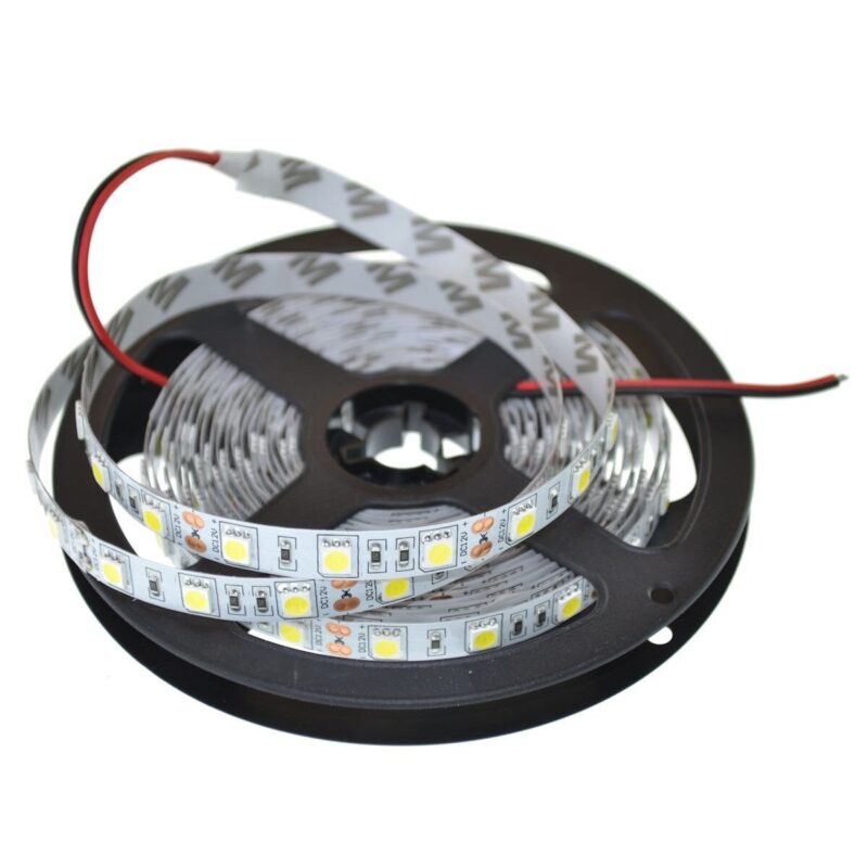 Banda Flexibila LED 5050 Alb, 12 Volti, Autoadeziv, 1 Metru