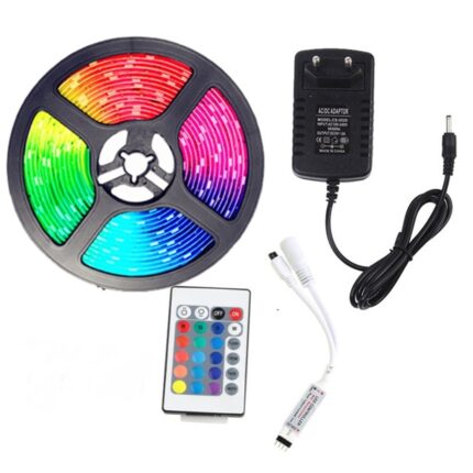 Banda RGB 5M LED, cu telecomanda si joc de lumini