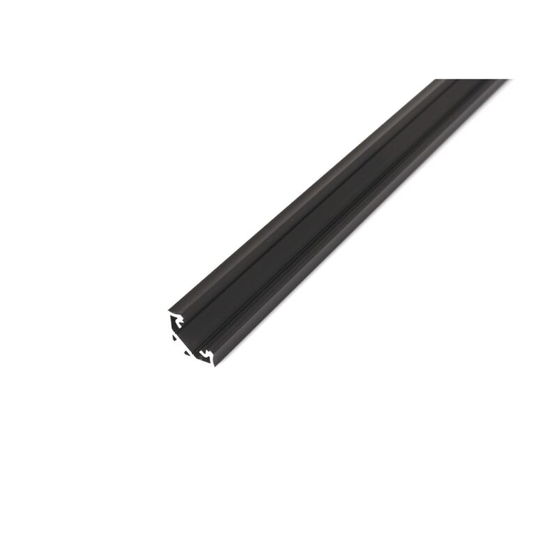 Profil de aluminiu pentru benzi LED Lumines, Aluminiu, Model C, 2m, Negru