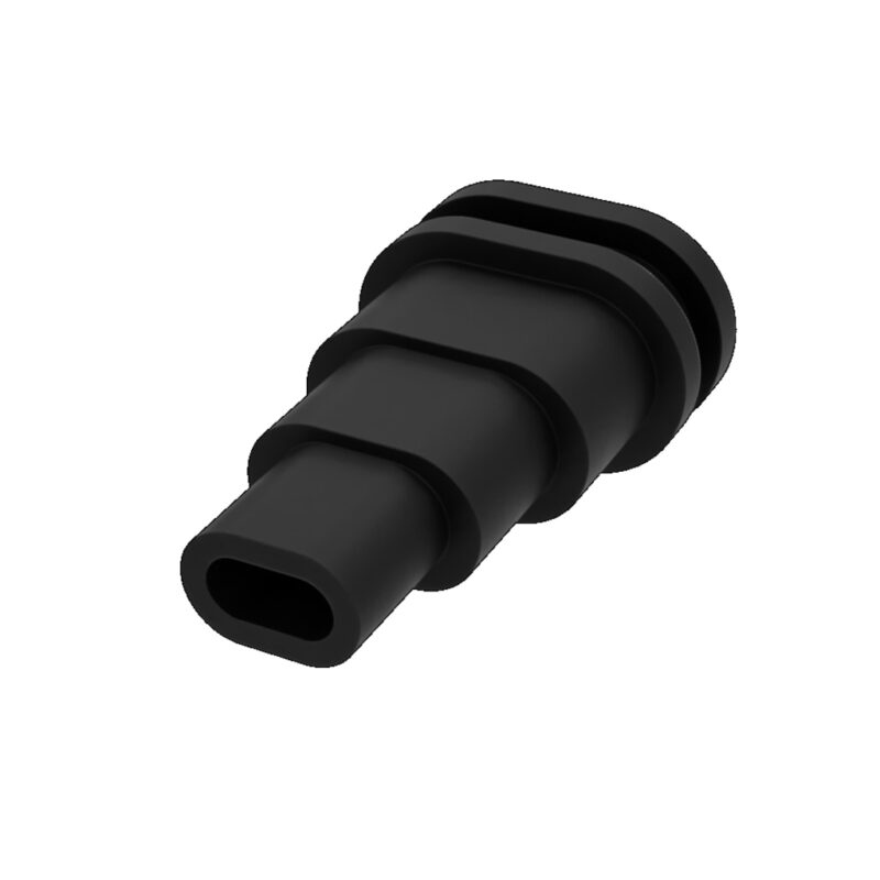 Presetupa cabluri pentru profile din aluminiu Lumines, Plastic, Negru