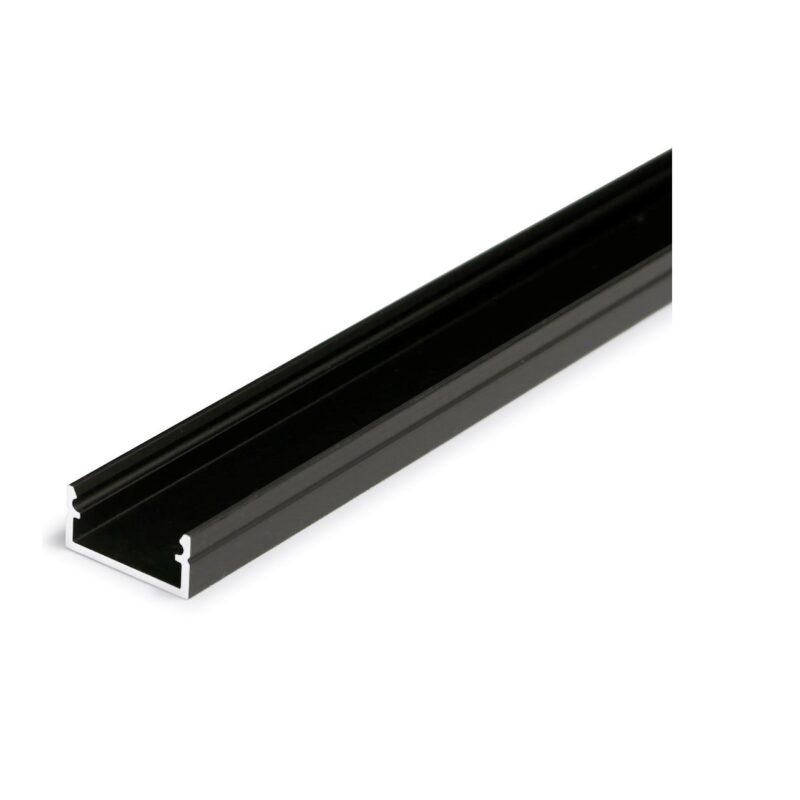 Profil LED aparent BEGTON 12, negru, lungime 2m