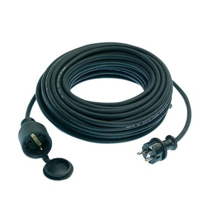 Prelungitor 10m, negru, pentru exterior