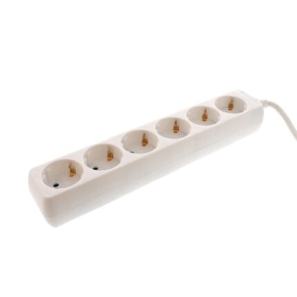Prelungitor Well, 6 prize, 1.5 m, cablu 3 x 1.5mm, Alb
