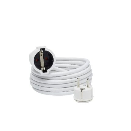 Cablu Prelungitor 1 priza, fisa stecher, alb, 16 A, H05VV-F, 1.5 mmp x 3 m Diall