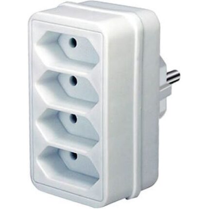 Prelungitor tip splitter, Brennenstuh, USB, 4 prize, Alb