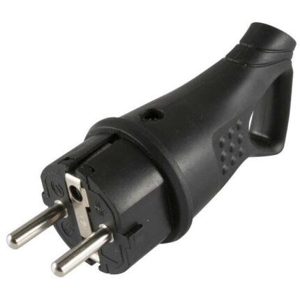 Stecher cu impamantare, IP44 cu montarea cablului la 45°