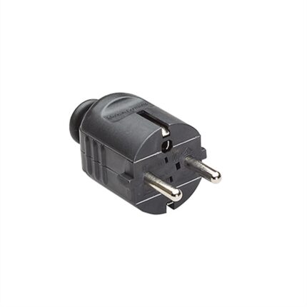 Stecher cu impamantare, Bachmann, 230V, 16A, Negru
