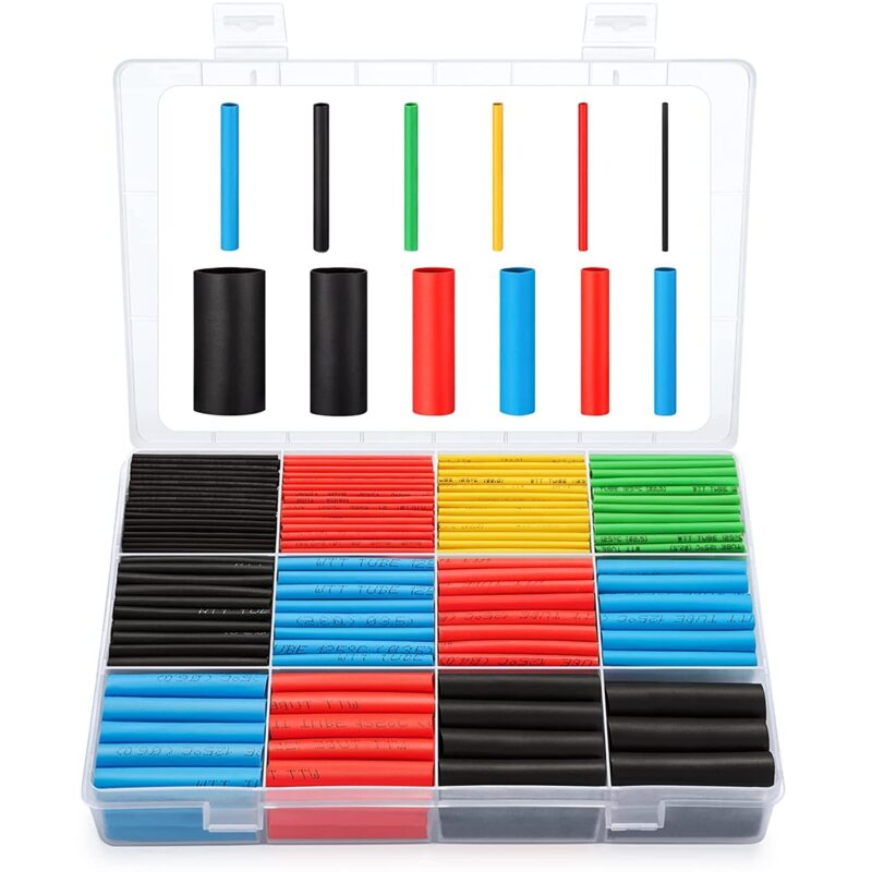 Set tuburi termocontractabile, LNAISI, Pentru cabluri, 560 Piese, 12 Dimensiuni, Multicolor