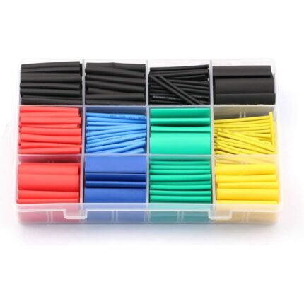 Set Tuburi Termocontractabile, 560 Bucati, 5 Culori, 12 Dimensiuni, 1 mm 1.5 mm 2 mm 2.5 mm 3 mm 3.5 mm 4 mm 5 mm 6 mm 7 mm 10 mm 13 mm