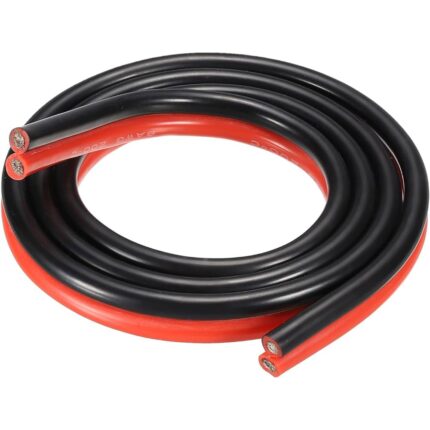 Cablu siliconic ultraflexibil, 20 AWG, bifilar, paralel, rosu/negru
