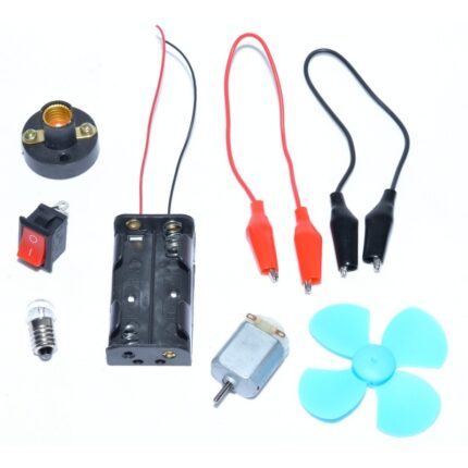 Kit electric interactiv pentru scoala si micii pasionati de electronica, din 8 piese, AXT-BBL5775