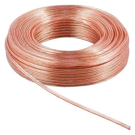 Rola 25 metri, cablu difuzor 2x2,5 mmp, transparent, CCA