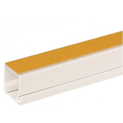 Canal Cablu cu Banda Adeziva, 2M, 12x12mm, Alb, PVC ignifugat