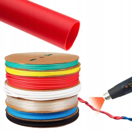 Tub termocontractabil Rosfix rosu 3.5mm 1m