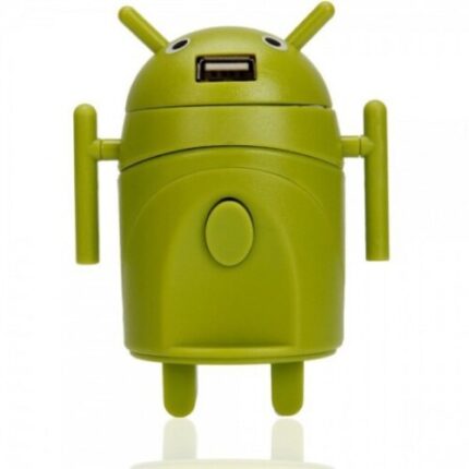 Adaptor de priza multifunctional stil Android Verde