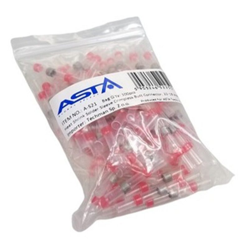 Set tuburi termocontractabile, ASTA, staniu, 22-18AWG, 100 piese
