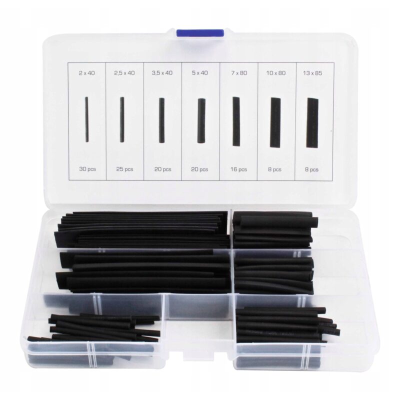 Set tuburi termocontractabile, ASTA, negru, TC527,127 piese