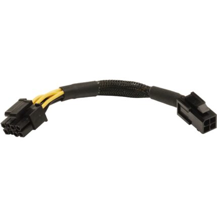 Cablu adaptor de reducere a tensiunii, Akasa, 12V, ATX/EPS, 4-8pini, 15cm, Negru