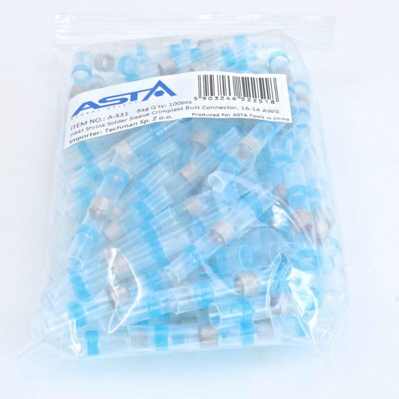 Set tuburi termocontractabile, ASTA, 16-14 AWG, Staniu, 100 piese
